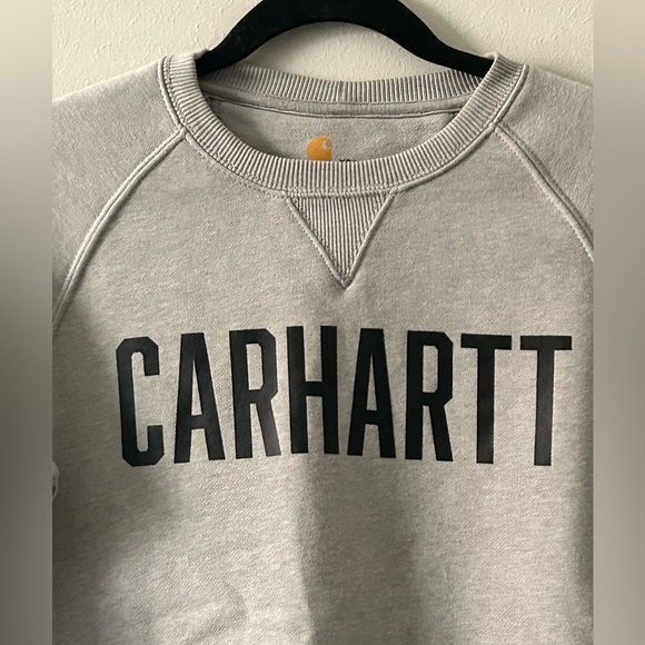 EUC Carhartt Gray Pullover Sweatshirt - Picture 4 of 8